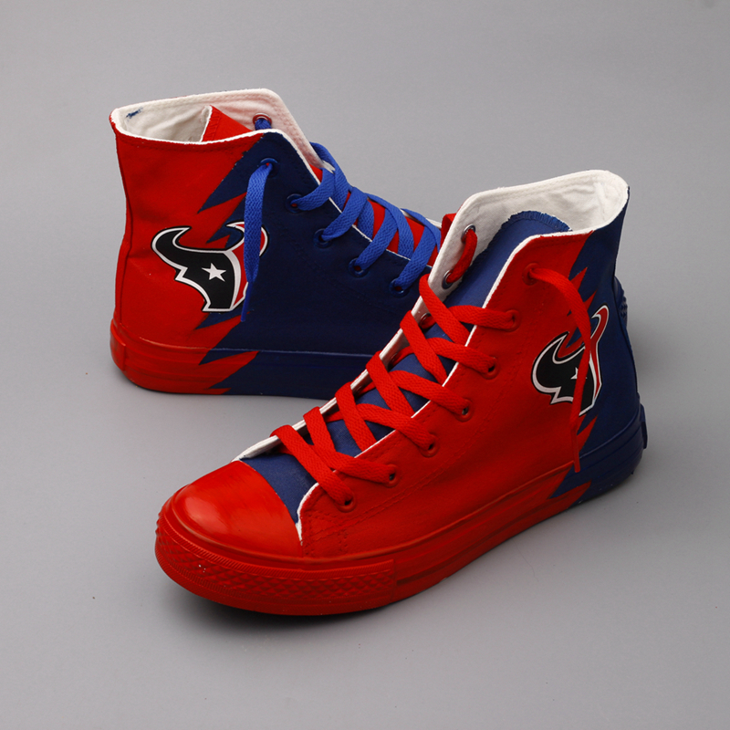 All Sizes NFL Houston Texans Repeat Print High Top Sneakers